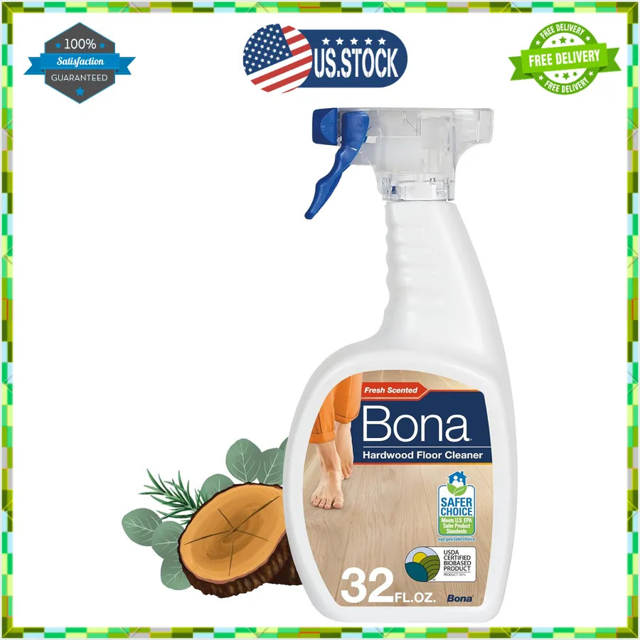 Bona Hardwood Floor Cleaner Refill 128 fl oz Unscented Residue Free Wood Solu…