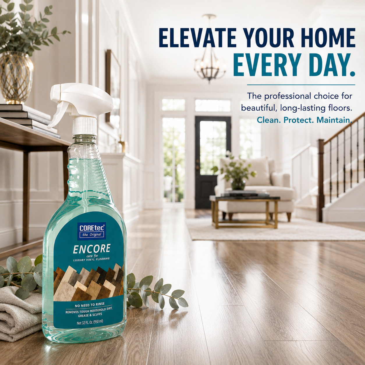 COREtec Encore 32oz Floor Cleaner 4 Pack Luxury Vinyl Hardwood Laminate