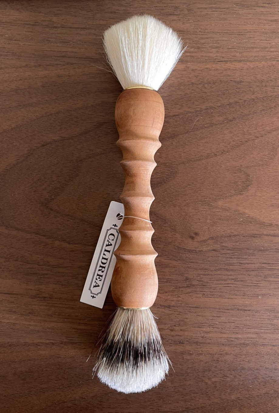 Double Dust Brush Oiled Beechwood Handle Goat Hair & Pig Bristle Brush Caldrea