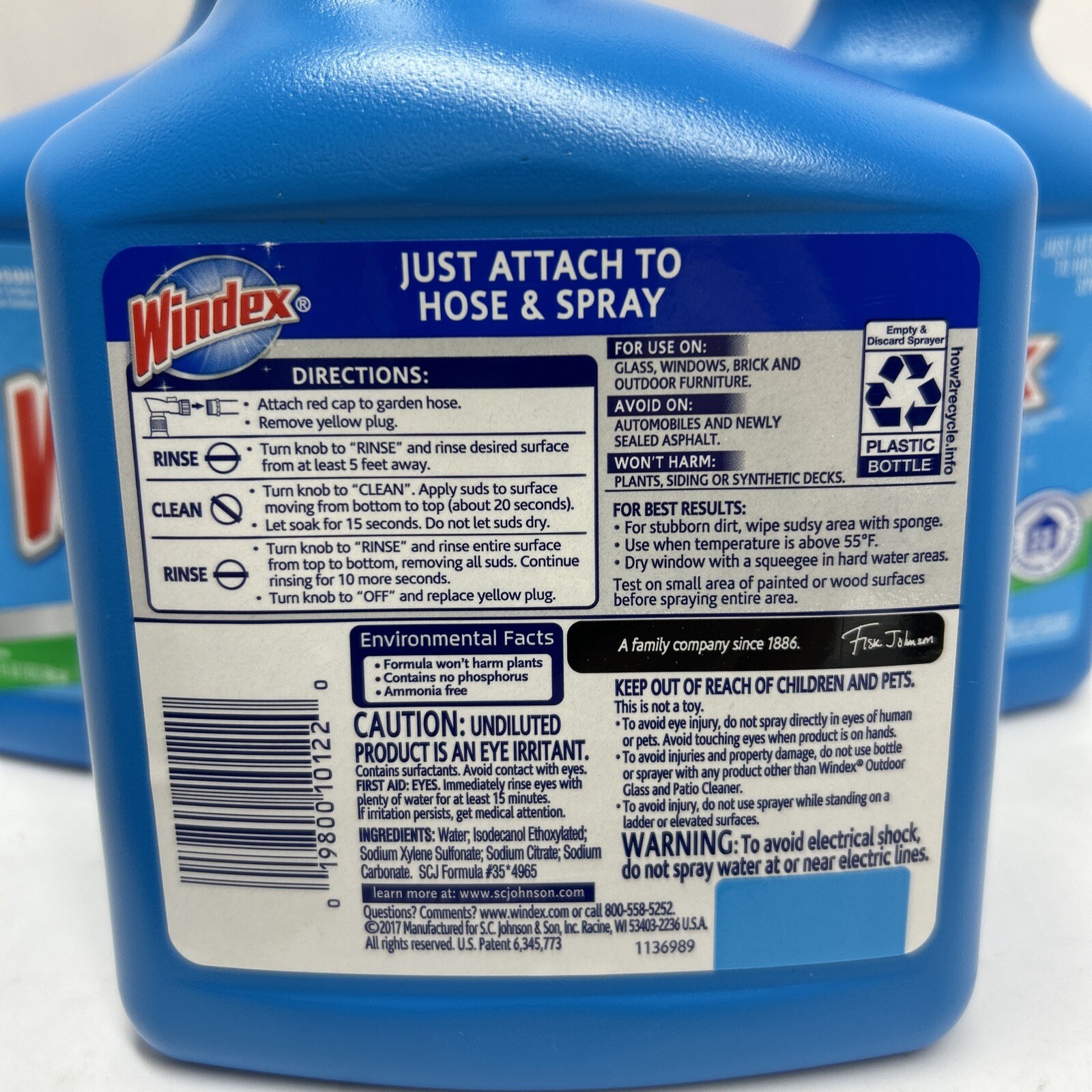 LOT OF 3 – Windex Outdoor Glass and Patio Concentrated Cleaner – 32oz