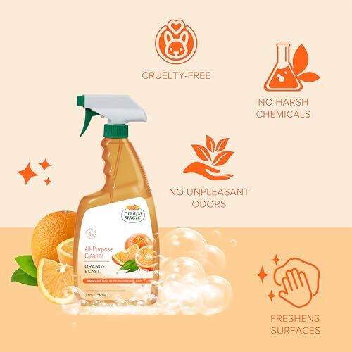 Citrus Magic All Purpose Cleaner 22 Fl Oz Orange Blast Natural Cleaning Power