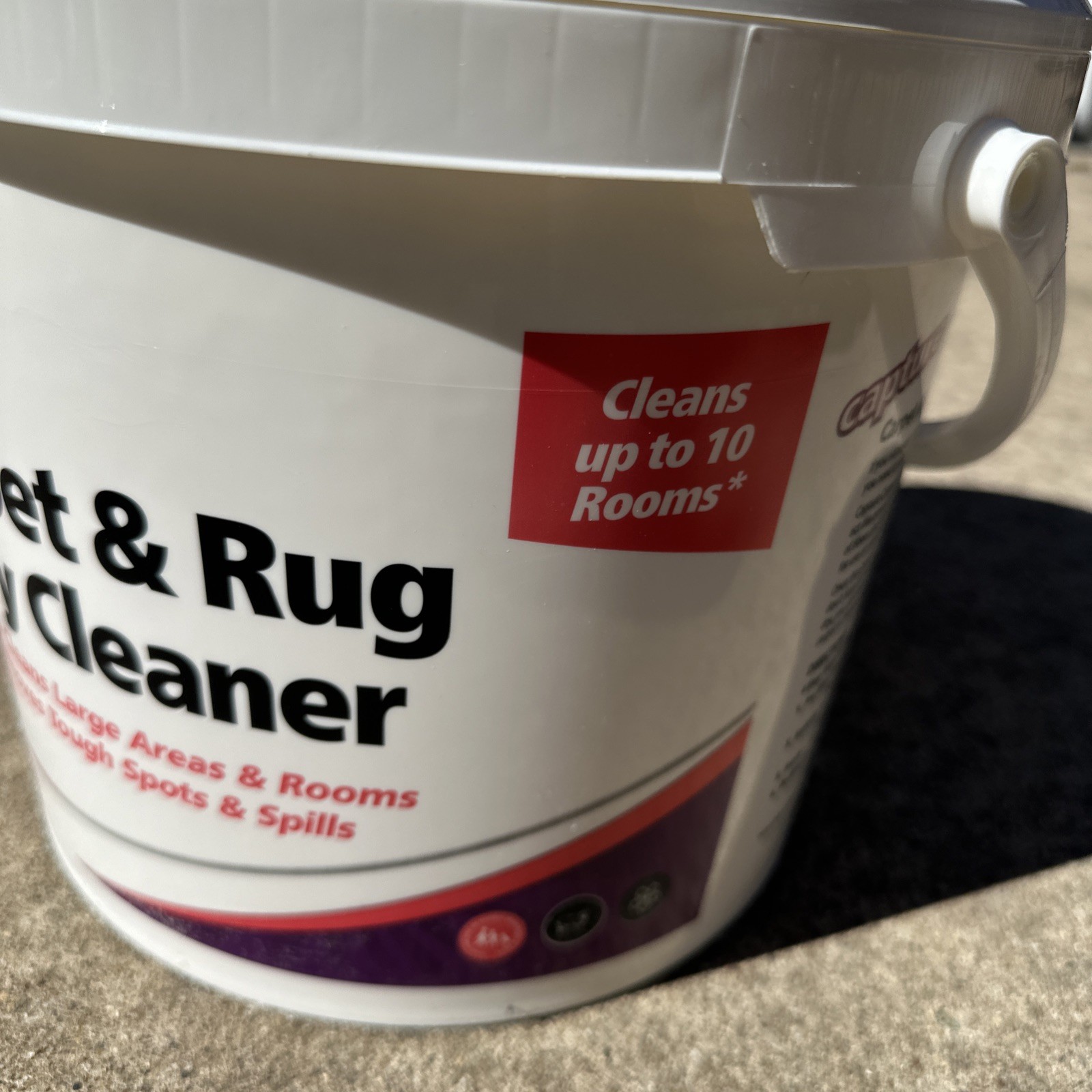 Capture Carpet & Rug Dry Cleaner Powder 8 LB Pail – Pet Safe, Car & Home No Wet