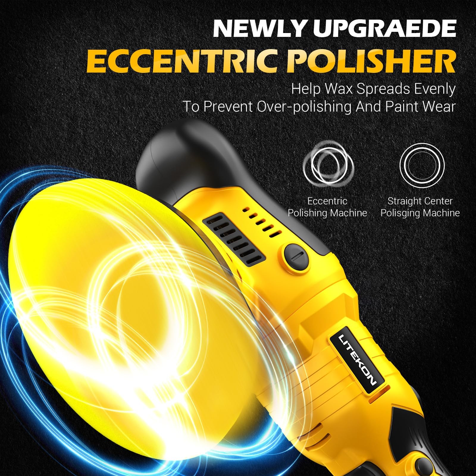 Cordless Buffer Polisher Kit Compatible With De-Walt 20V BatteryNo Battery, 2…
