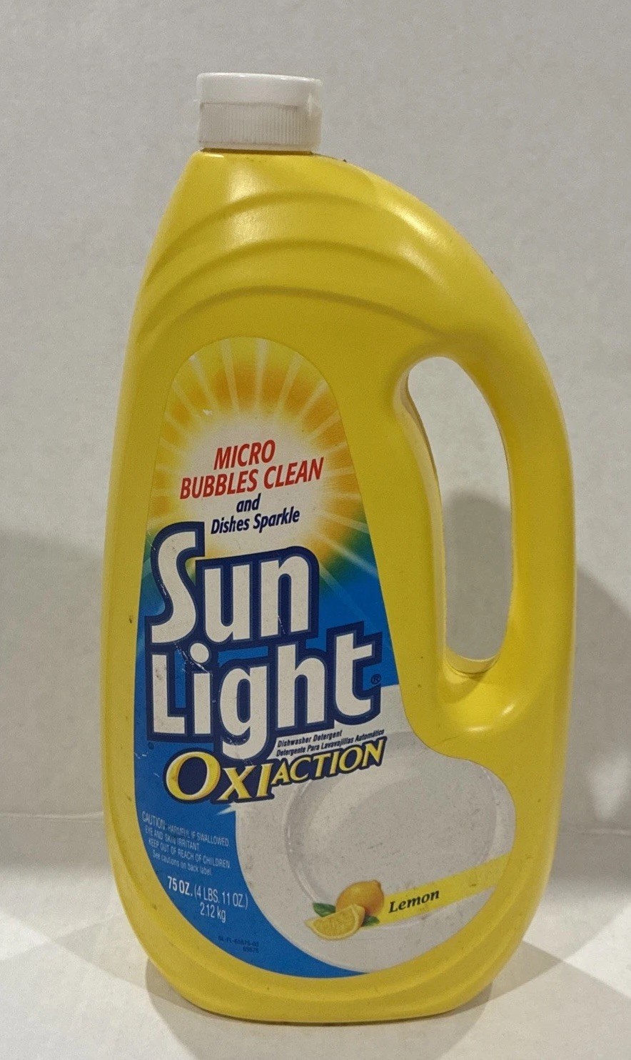 Sunlight sun light Dishwasher Detergent Liquid Lemon scent 75 oz 90% Full