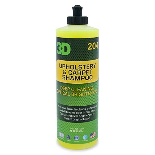 3D Upholstery & Carpet Shampoo – High Foam Stain Remover & Odor Eliminator