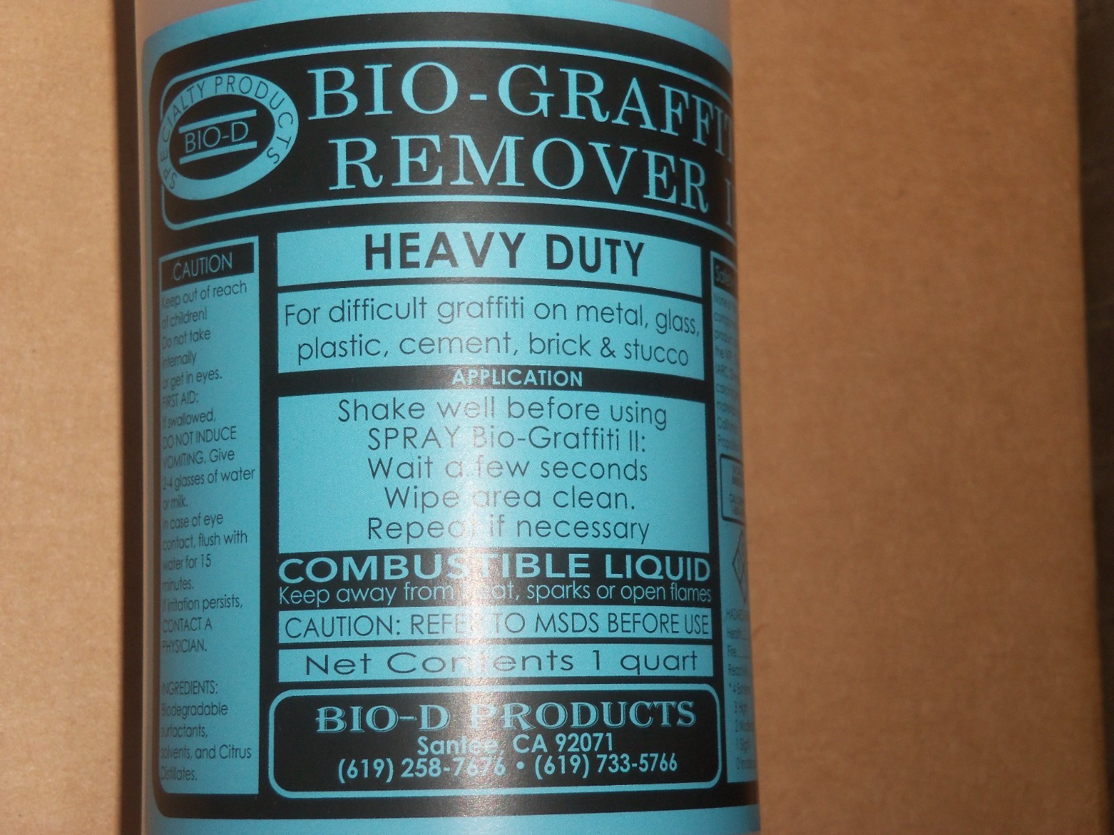 Bio-D Products, Bio – Graffiti Remover 2 ll, Cleaner Cleans Paint and Grafitti