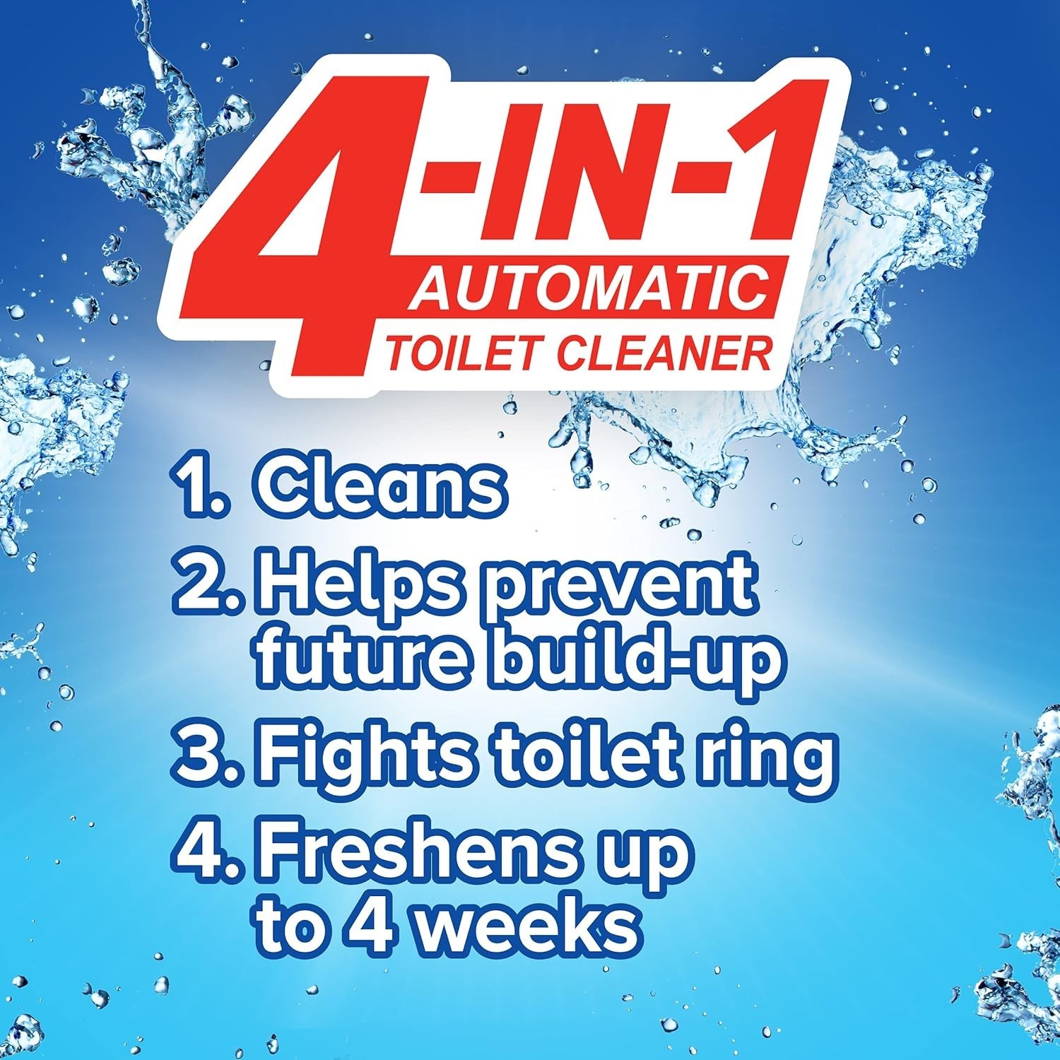 4-in-1 Toilet Care Rim Hanger in Sapphire Waters – Lasts 4 Weeks Freshness