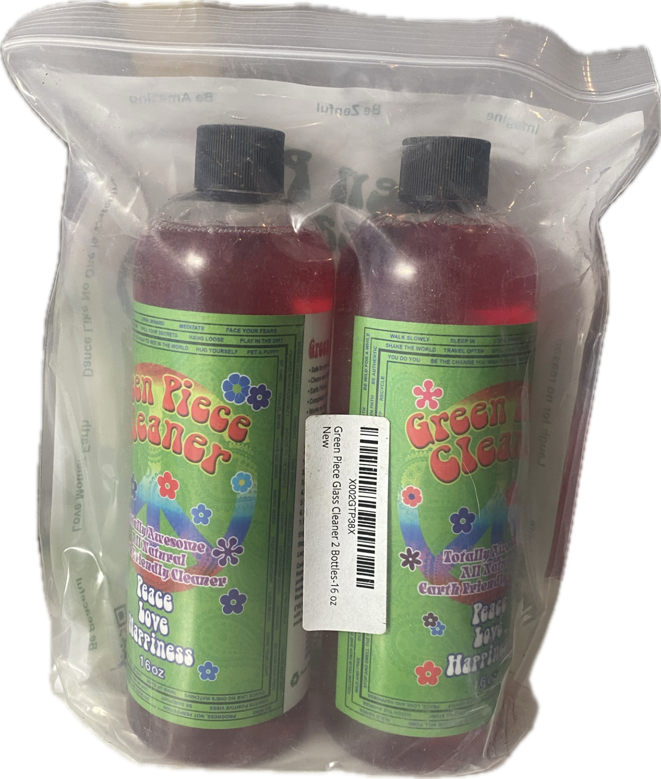 2 Pcs Green Glass Piece Cleaner Natural Earth Friendly Pipe Cleaner 16 oz Each