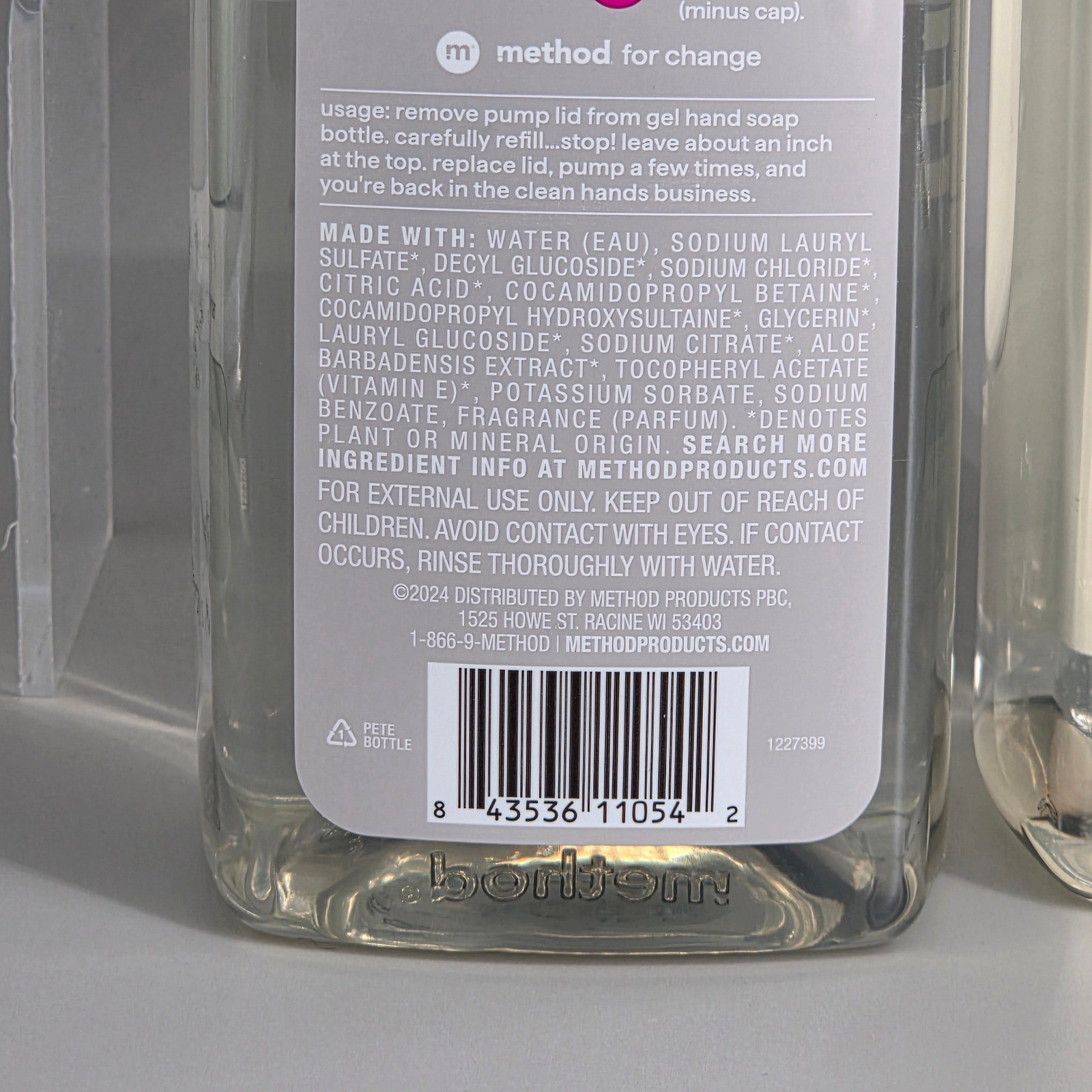 Method Gel Hand Wash Refill Unisex 34oz 2 Pack Violet Lavender Eco Friendly Bulk