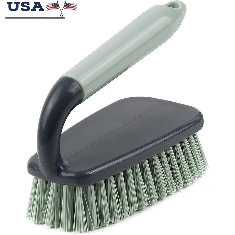Scrub Brush Shower Cleaning Brush Comfort Grip Stiff Flexible Bristles Bathroom