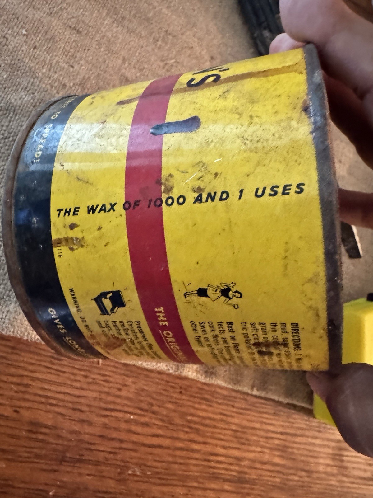 Original Formula Johnson’s Paste Wax 16 Oz. One Pound Can ALMOST Full See Photo