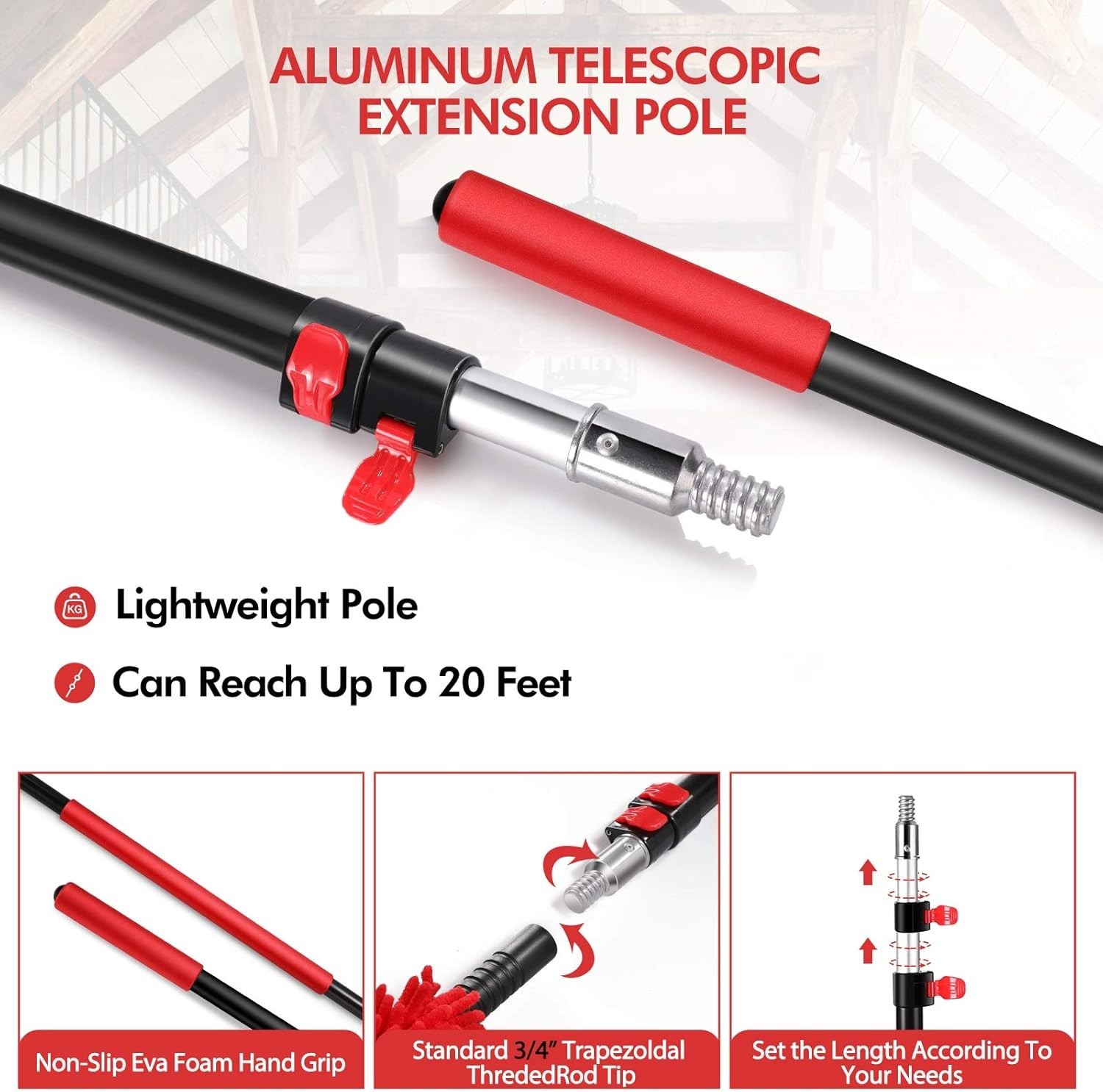 High Dusting Kit with Telescopic Pole
