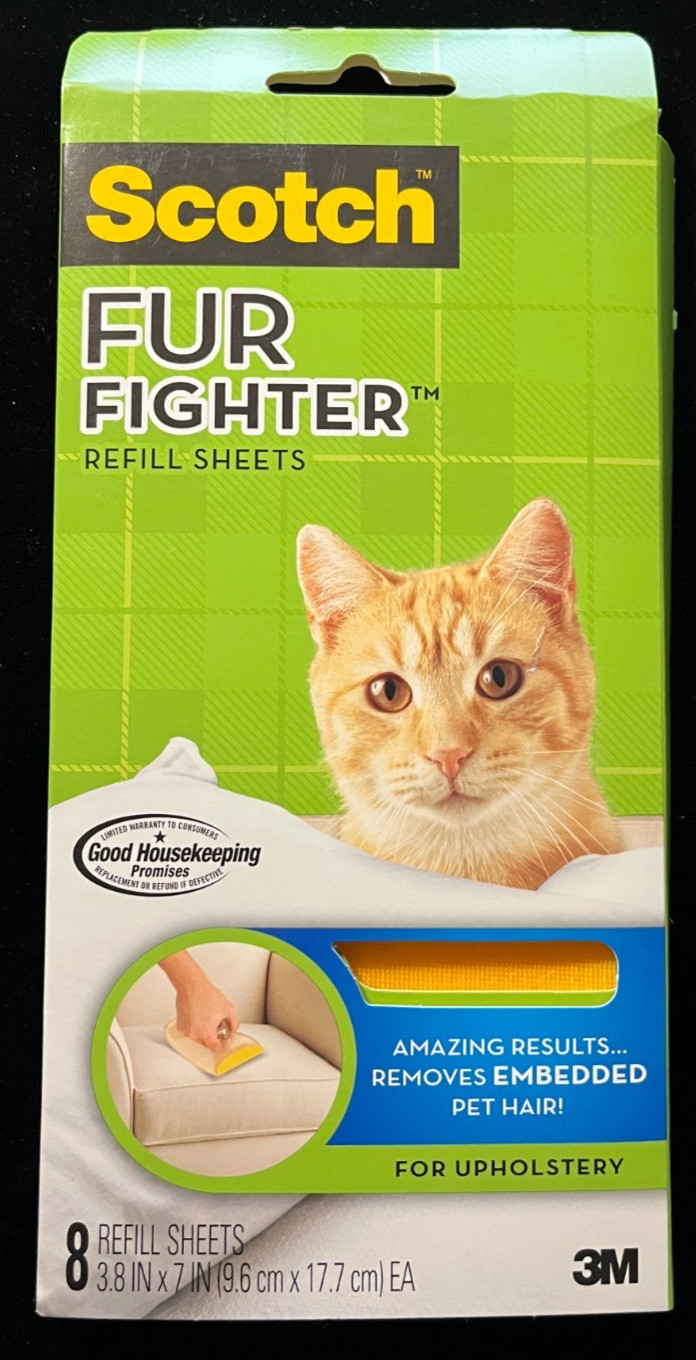 Scotch Fur Fighter 8 Refill Sheets NEW! 3M Dog Cat for upholstery