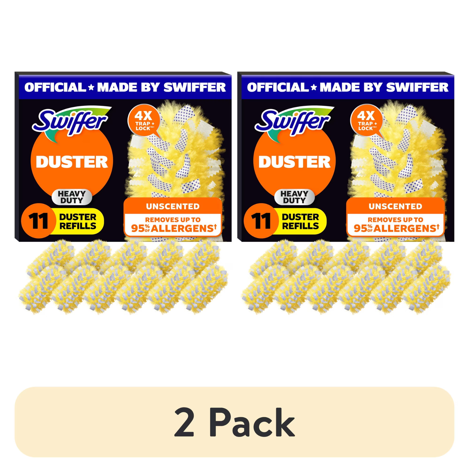 2 Pack Swiffer Dusters Heavy Duty Duster Refills Unscented 11 Ct Each