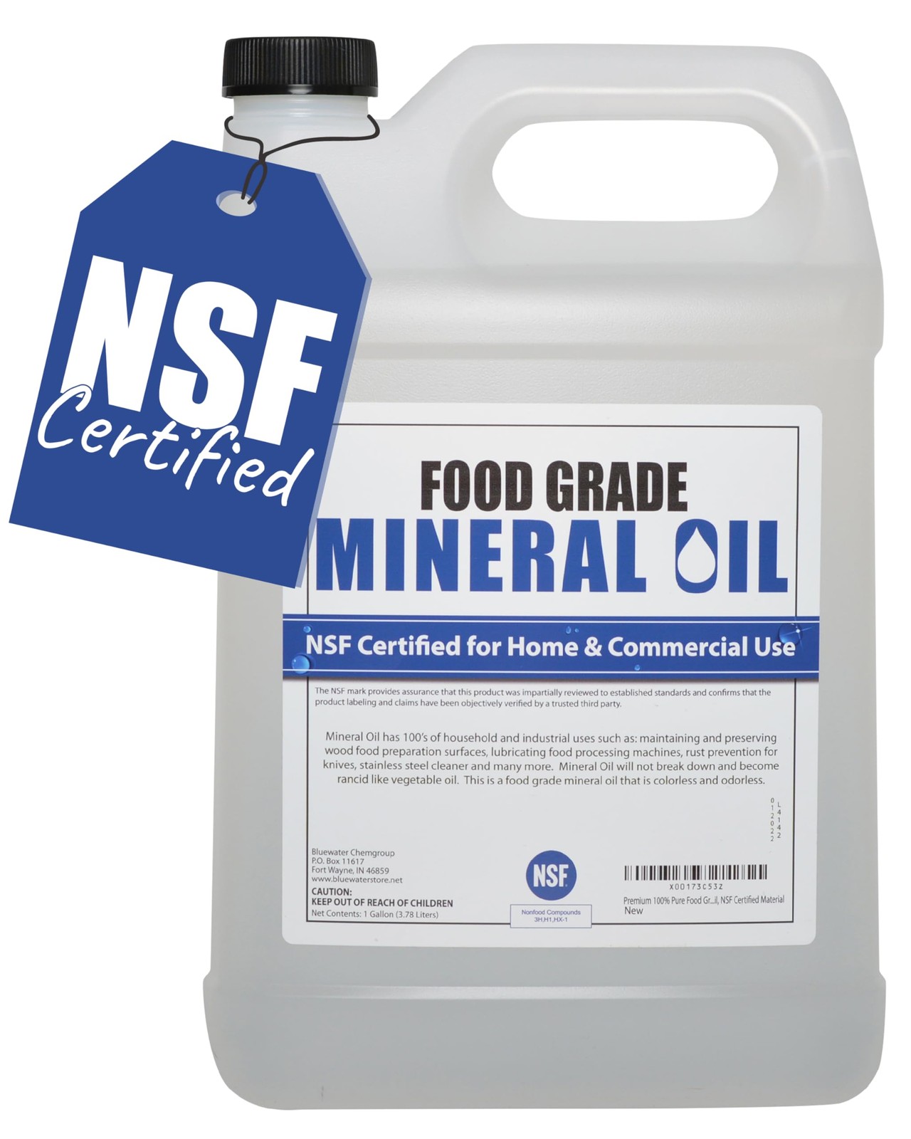 NSF Certified Food Grade Mineral Oil – Gallon (128oz), Certified Food Safe Co…