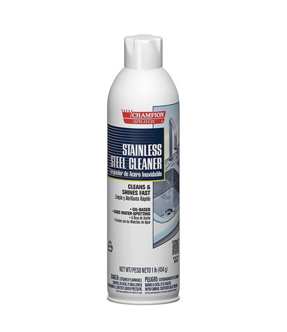 Champion SprayOn Stainless Steel Cleaner Aerosol 1 lb (454 g) Oil-Based 15A