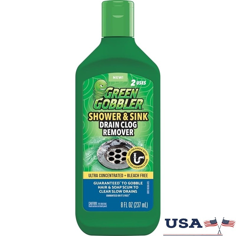 Powerful Drain Clog Remover Hair Soap Scum Dissolver Multi-Use Safe Pipes