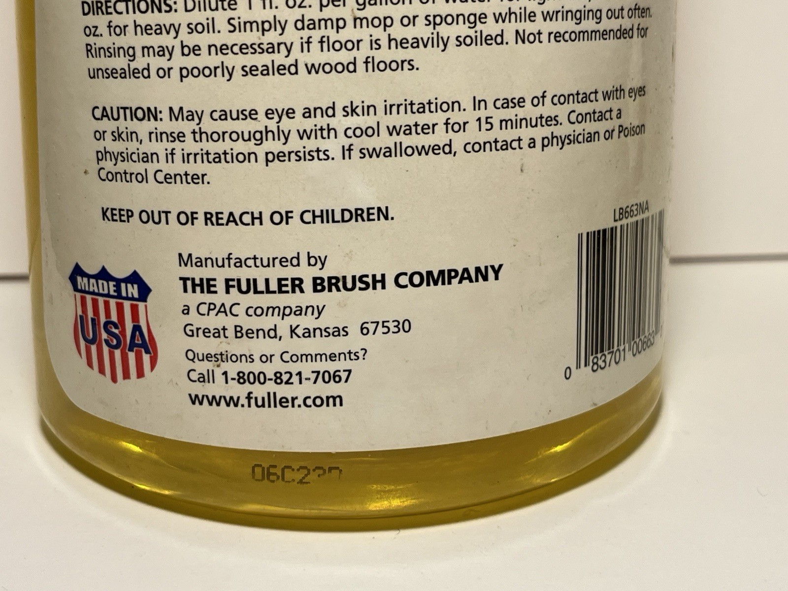 Fuller Brush Company Labor Saver Floor Cleaner No Rinse Lemon Fresh Scent