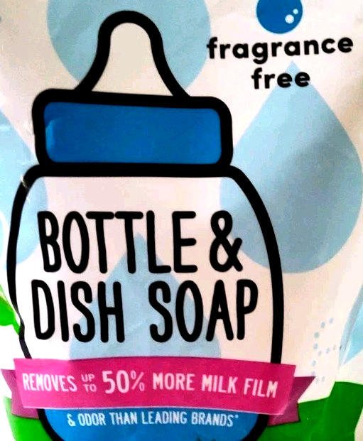 Dapple Fragrance Free Baby Refill Bottle & Dish Liquid Soap 33.8 oz