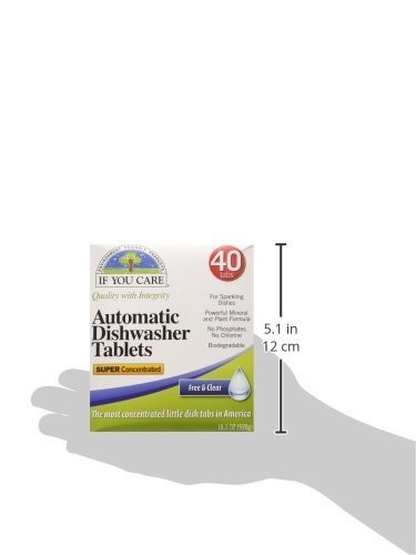 Plant Based Dishwasher Tablets Natural Biodegradable Dish Cleaner 40 Count