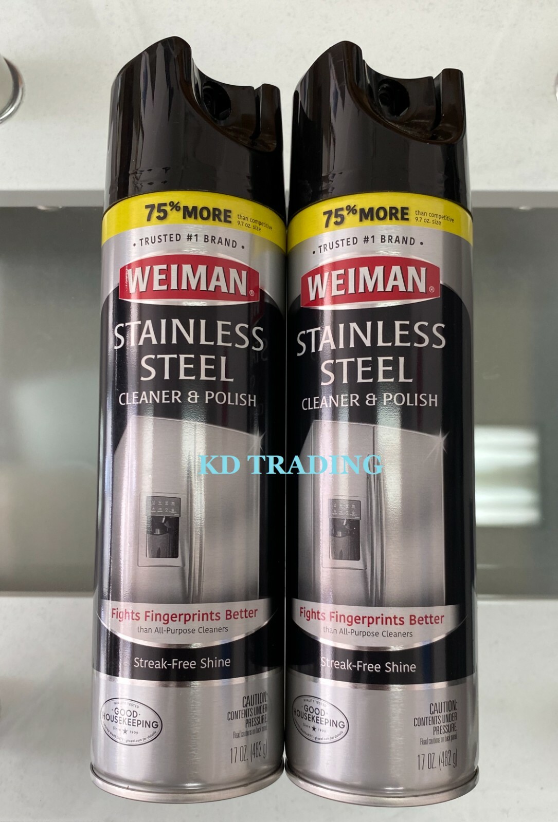 (2-Pack) WEIMAN Stainless Steel Appliances Stoves Ranges CLEANER & POLISH 17oz