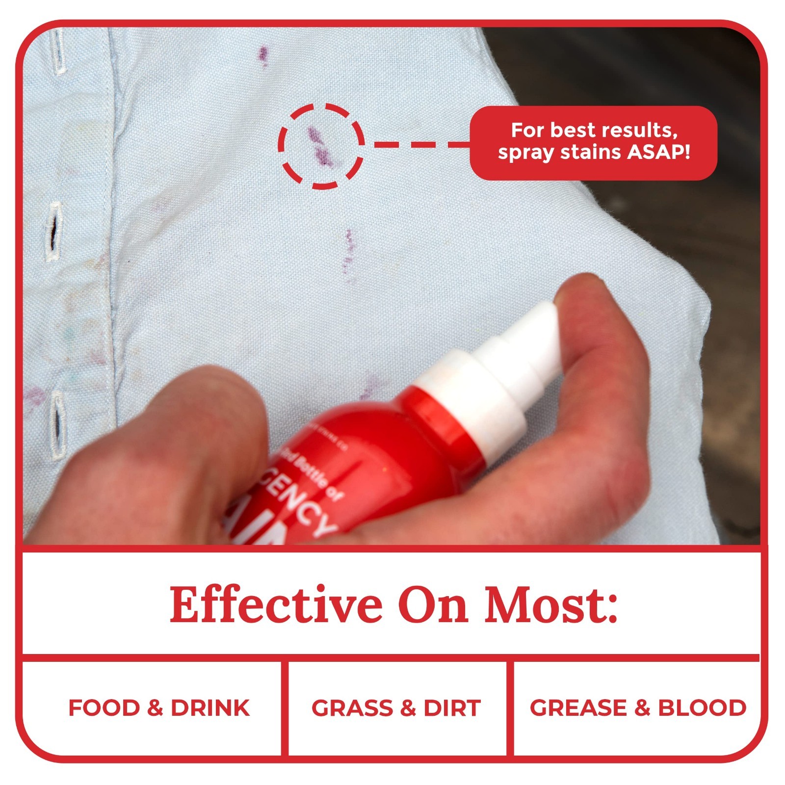 Stain Remover Spray for Carpet – Emergency Wine & Coffee Stain Cleaner 16oz