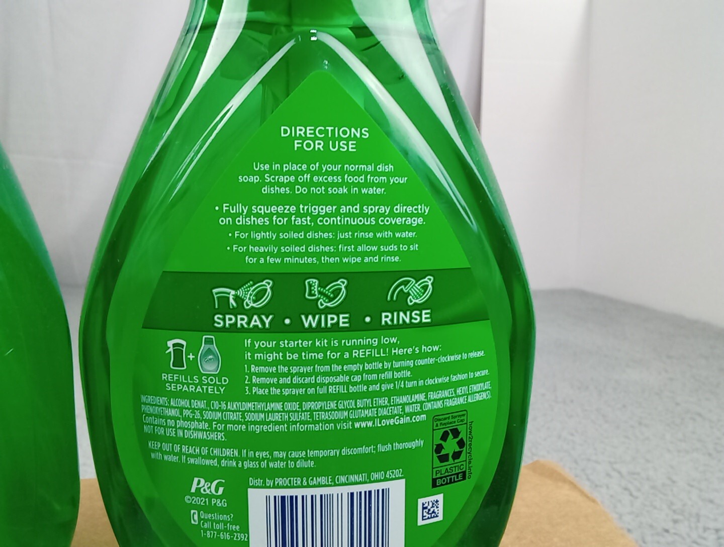 3x Gain Ultra Clean Power Blast Dish Spray + Aroma Boost Original Scent 16 fl Oz