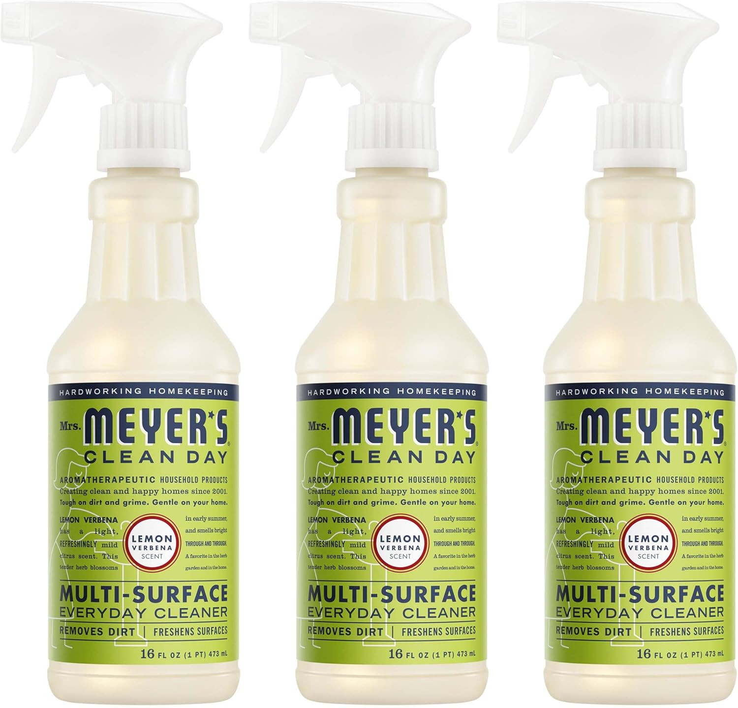 CLEAN DAY All-Purpose Cleaner Spray, Cruelty Free Formula, Lemon Verbena, 16 Fl.
