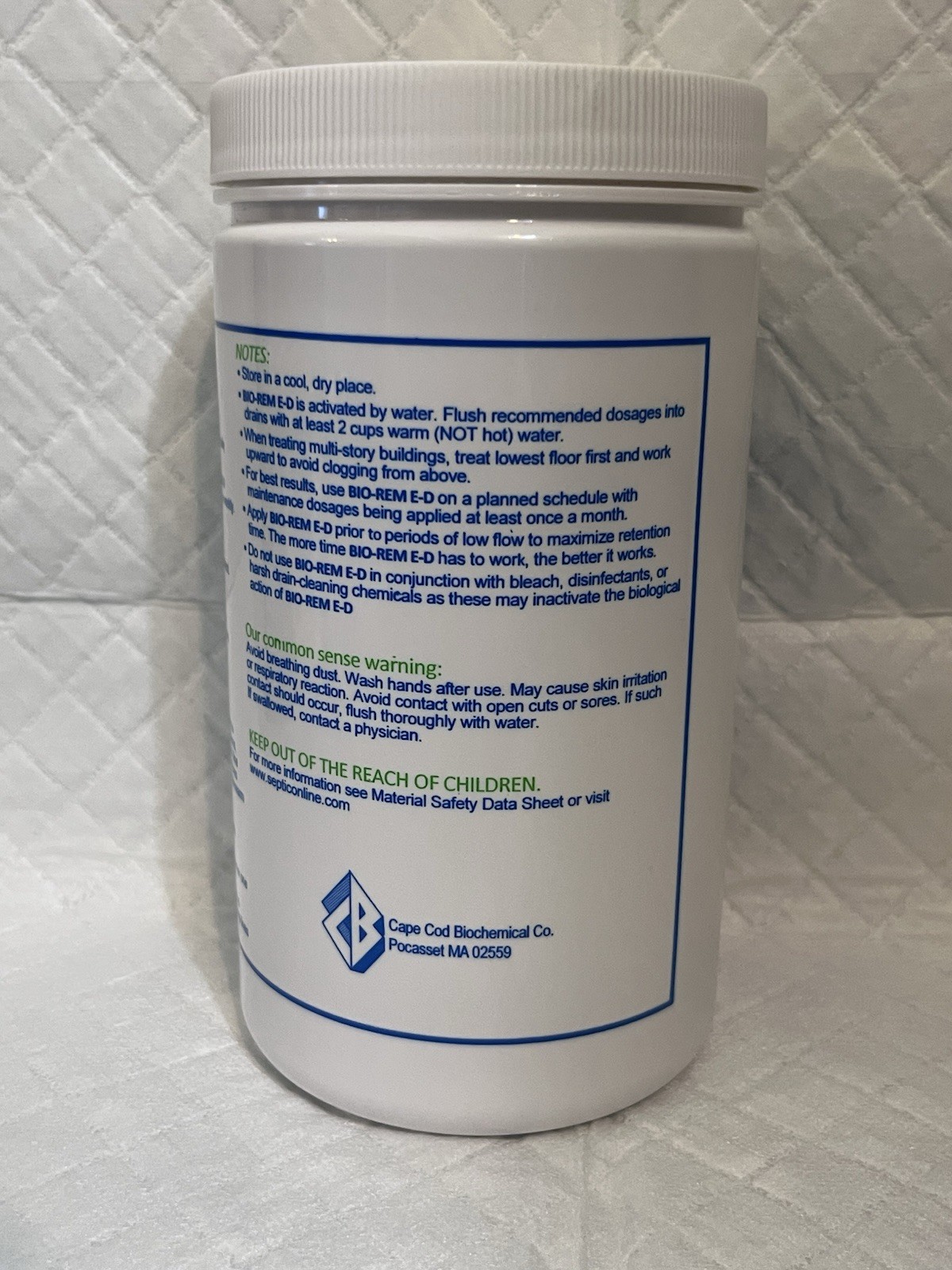 BIO-REM E-D Grease Trap & Sewer/Drain Line Treatment Powder, Biodegradable 16 oz