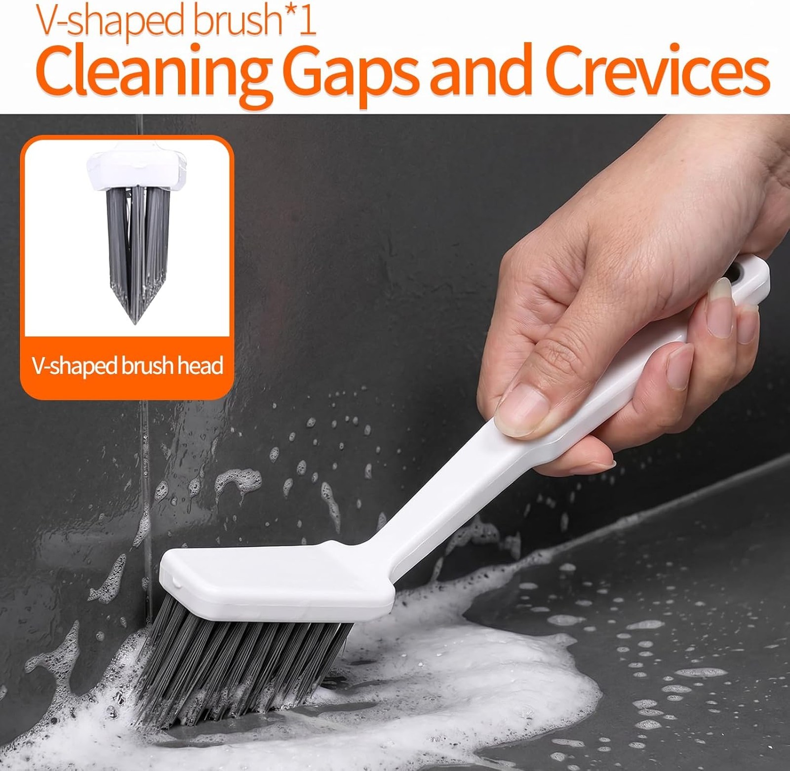 13pcs Window Sill Cleaner Tools Deep Crevice Brush Tracks Tile Joint Gunk