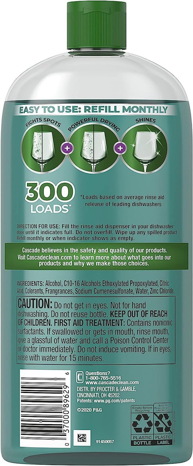Platinum Power Dry Dishwasher Rinse Aid, 30.5 Fl Oz
