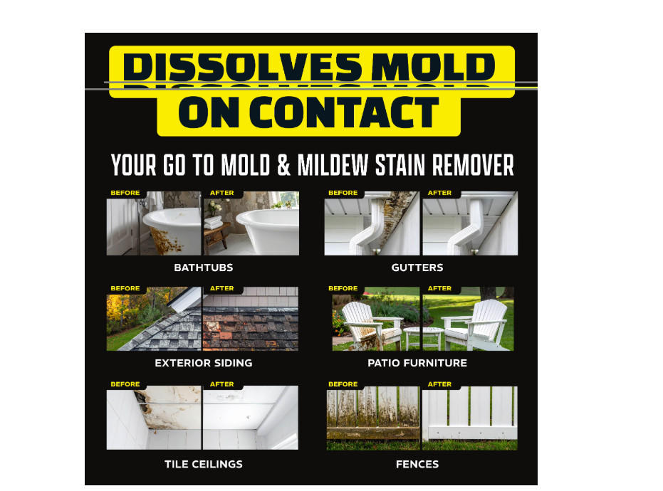 Alien Power Stain Remover Kit – Mold, Mildew & Algae Cleaner with Spray Bottle