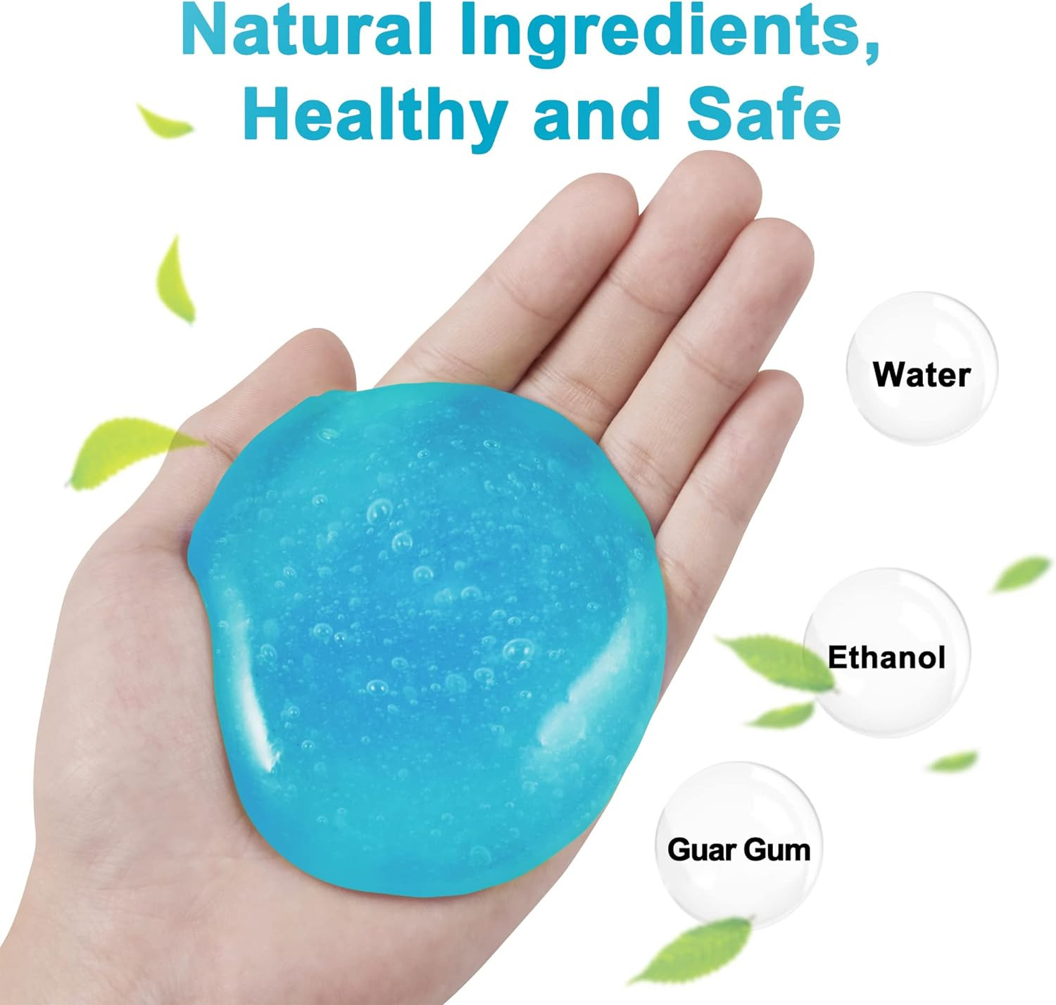 Car Cleaning Gel Detailing Putty 4-Pack, Interior Dust Cleaner (Blue)