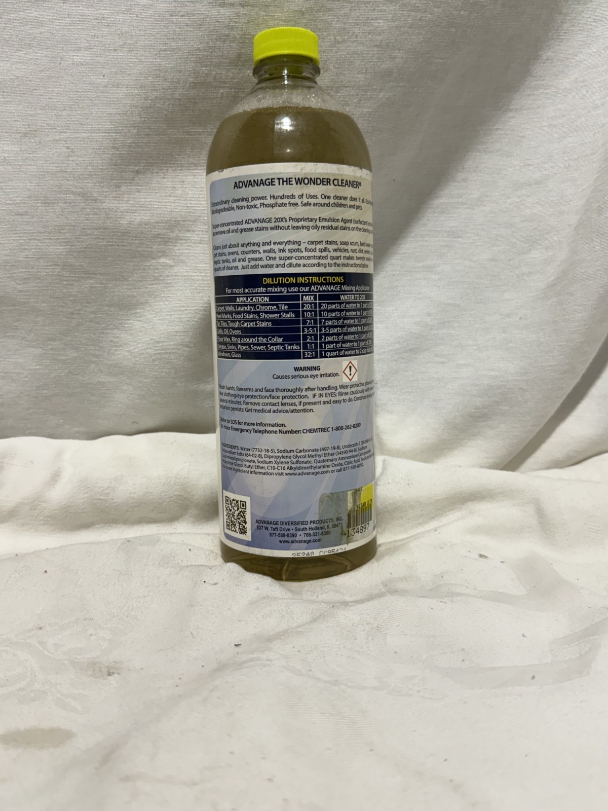 Advanage 20X Clear Multi Purpose Cleaner Ultra Concentrate Grease Stains Mold