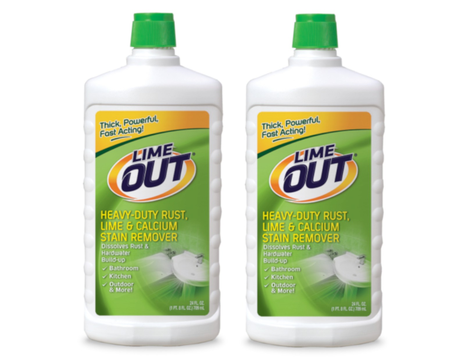 Lime Out Heavy-Duty Rust Lime & Calcium Stain Remover, 24 Fl. Oz. – Pack of 2