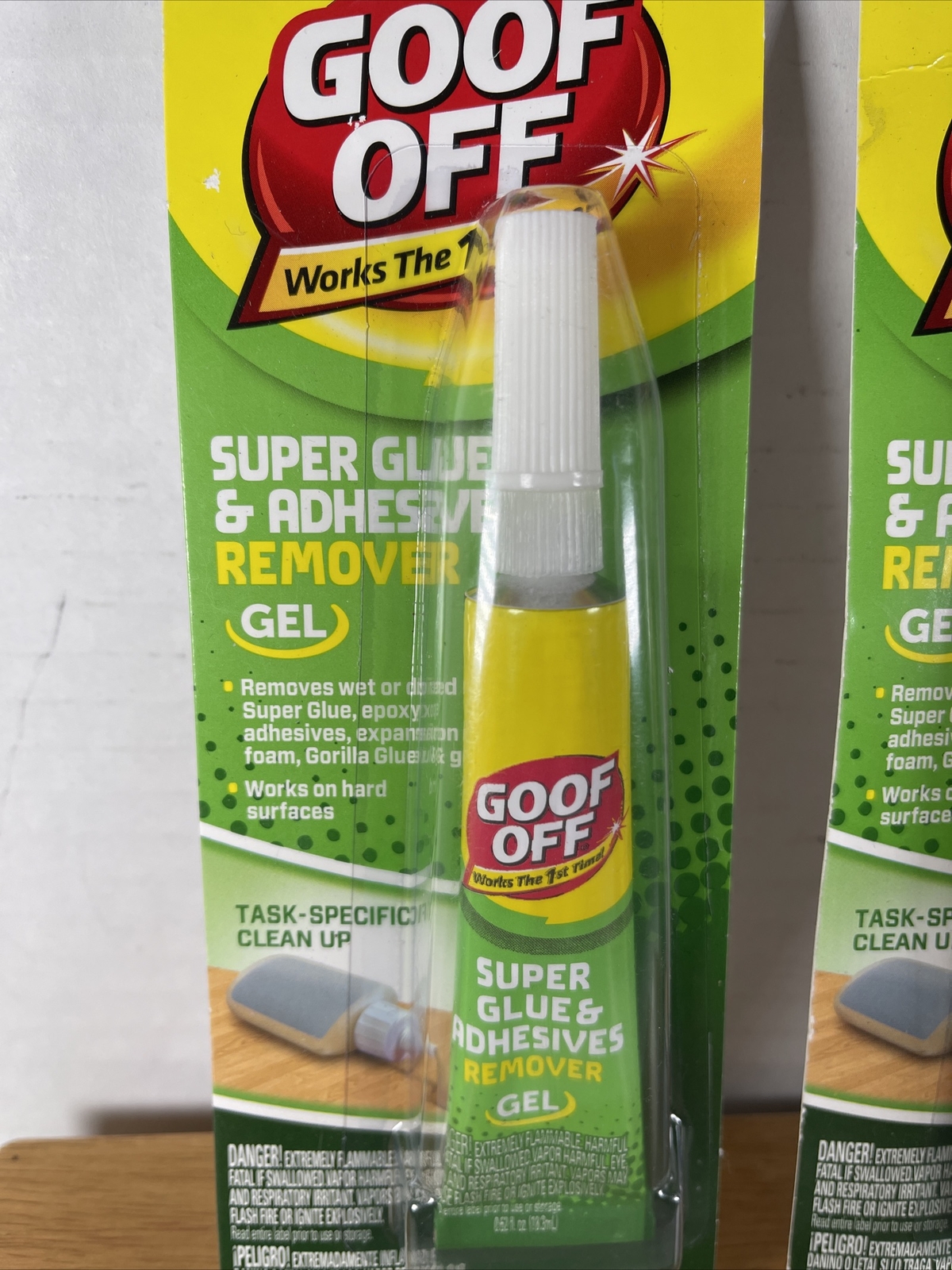 NEW Old Stock SEALED 2016 3X Goof Off Super Glue Remover Gel .62 oz tubes