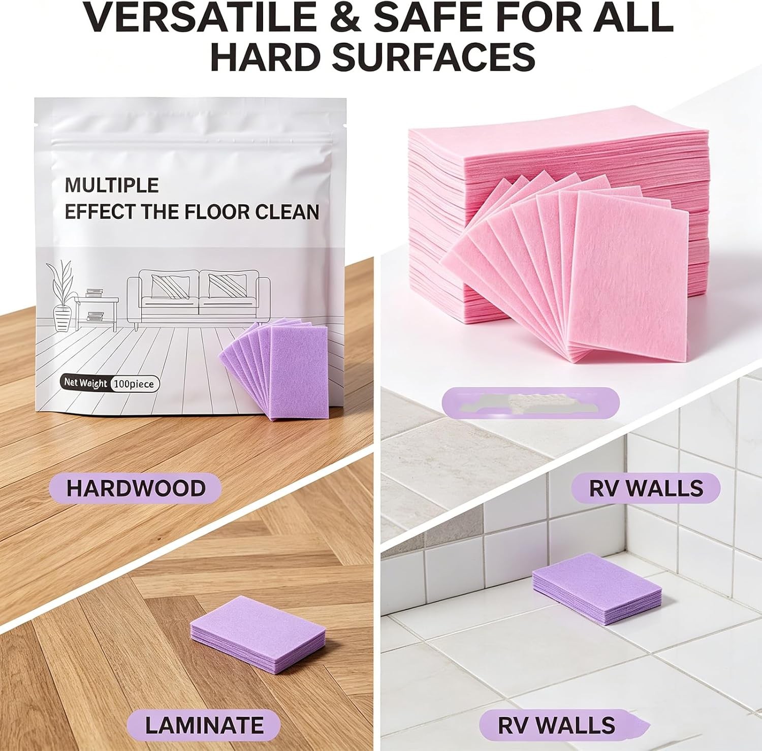 30PCS Floor Cleaning Tablets – Powerful Floor Cleaner Cleaning Tablets 5 Flavor