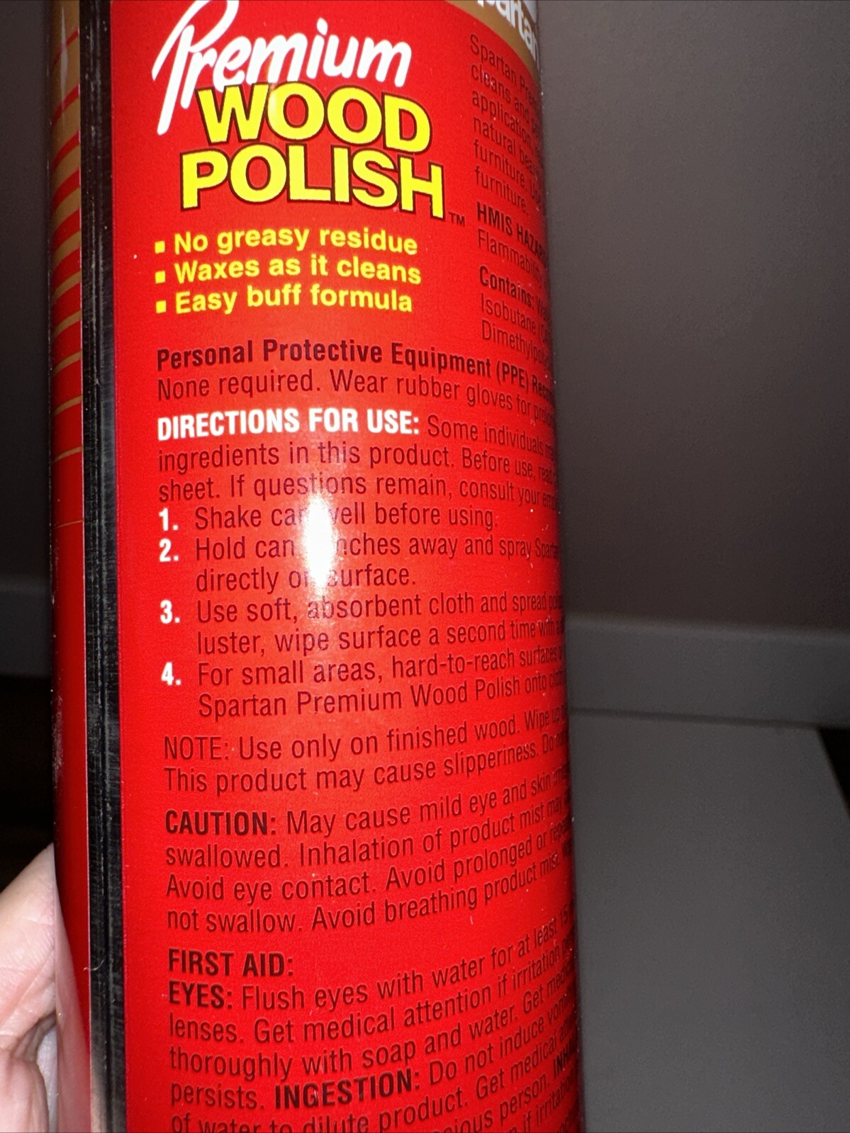 Spartan Premium Wood Polish 1 LB / 454 GR