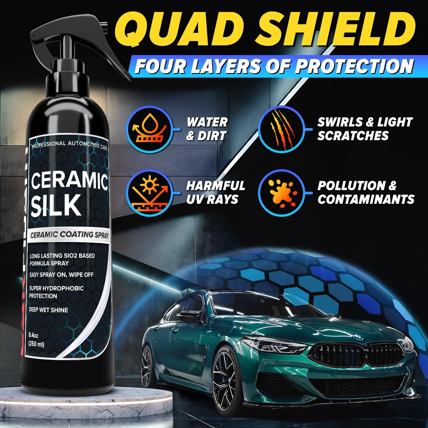 Carfidant Scratch & Swirl Remover with Ceramic Silk – Car Scratch Remover for…