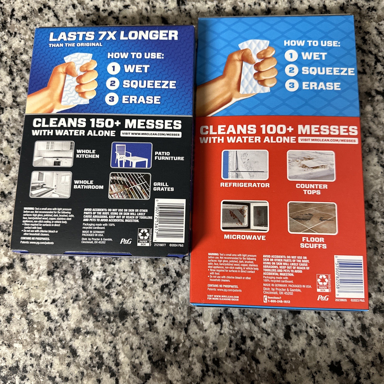 2-Piece Set-Mr. Clean-MAGIC ERASER-Ultra Thick & Extra Durable