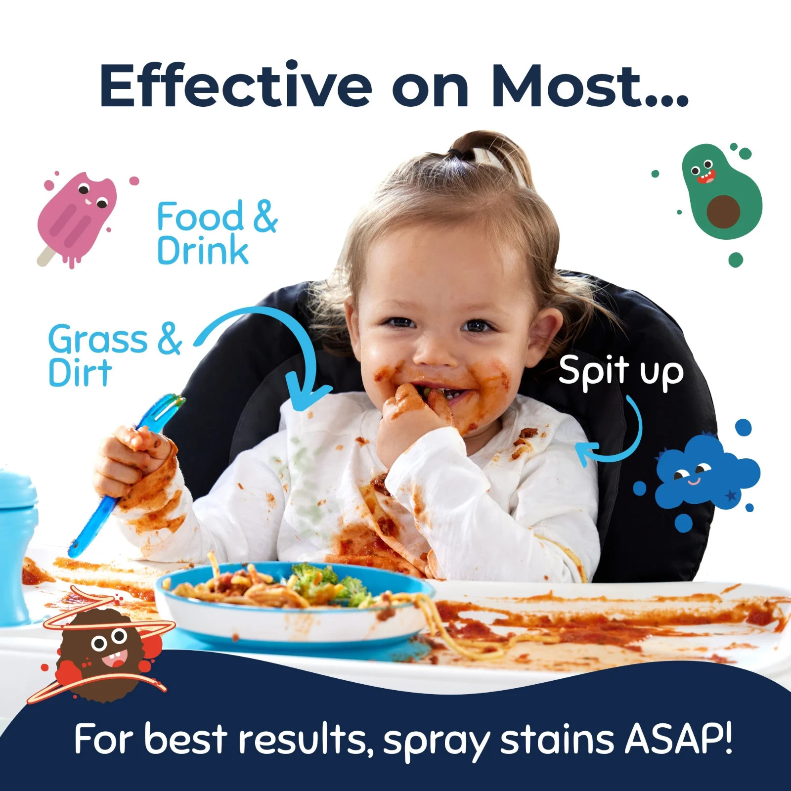Miss Mouth’s Messy Eater Stain Treater Spray for Baby & Kids, 4 fl oz
