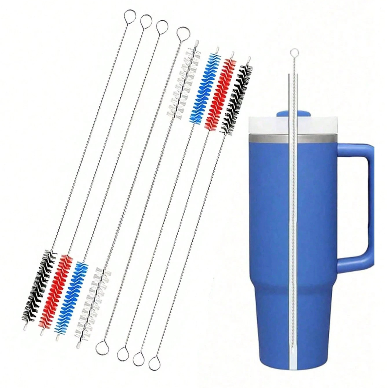 8/4PCS Nylon Straw Brush Cleaner Bottle Tube Pipe Small Long Cleaning Brushes