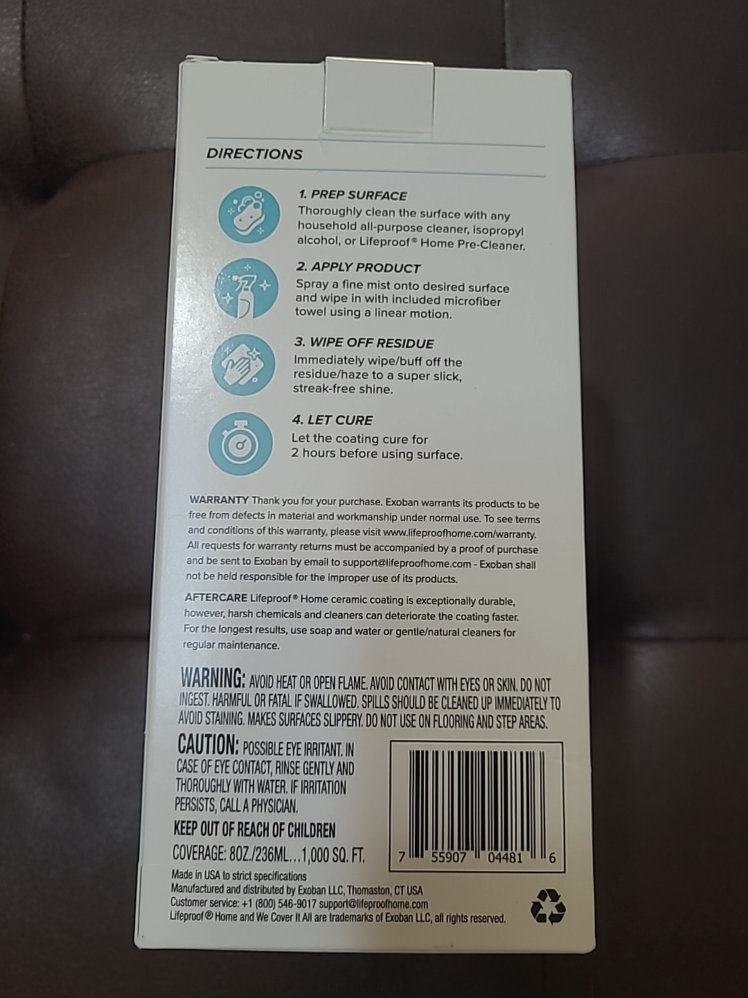 2 Pack Lifeproof Home MULTI SURFACE CERAMIC COATING Spray 8 Ounce Towel NEW