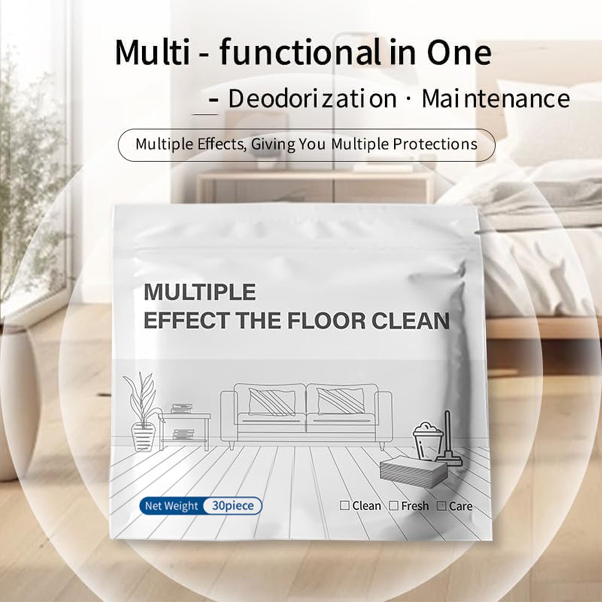 150Pcs Floor Cleaning Tablets Multi-surface,Streak-Free Floor Mopping Solution