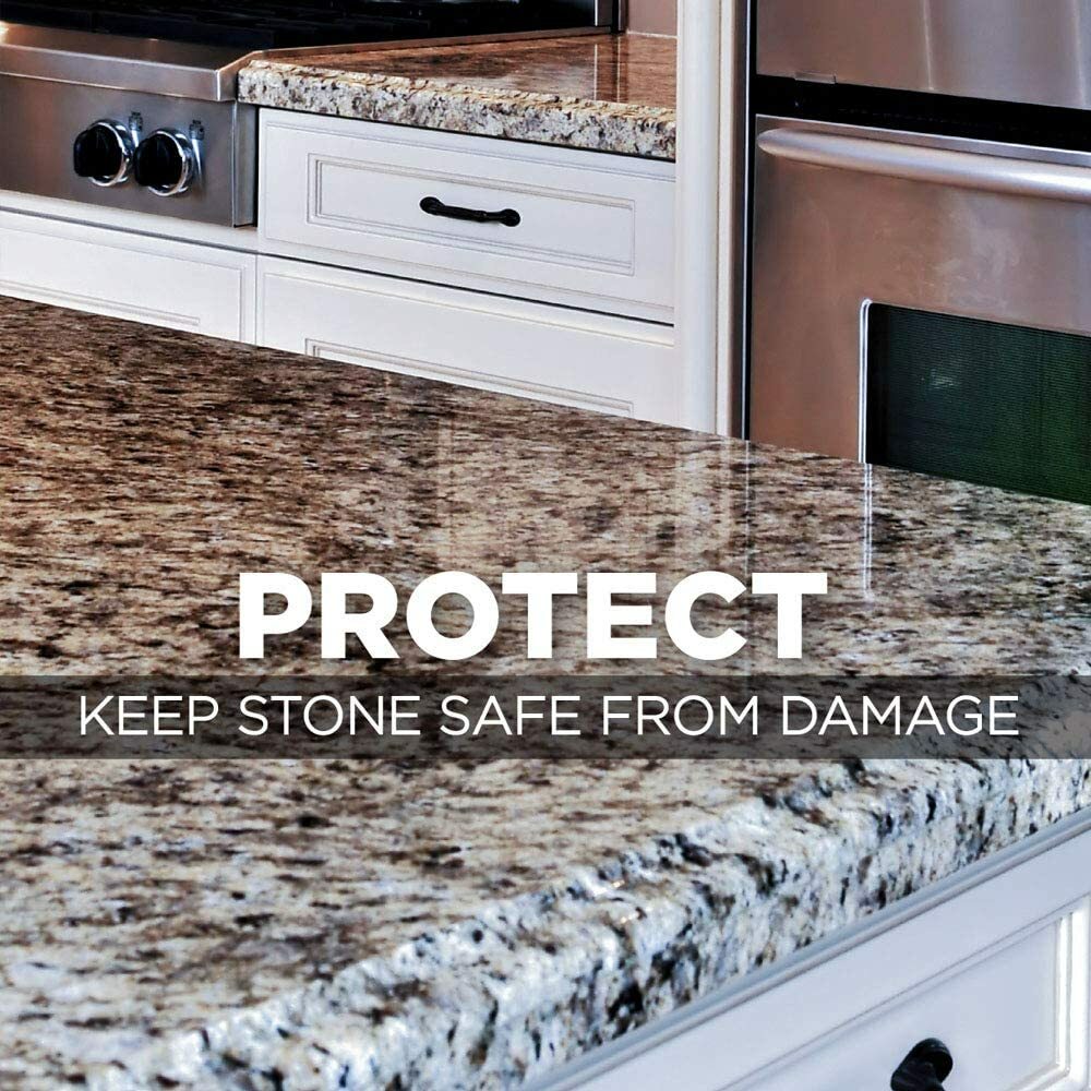 Weiman GRANITE & STONE Marble Countertops 3-IN-1 CLEAN POLISH PROTECT 24oz Spray