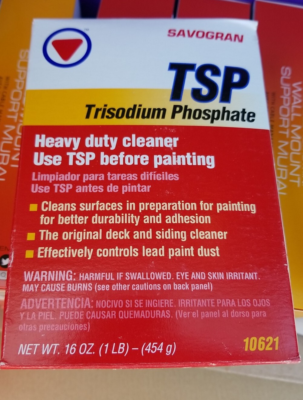 Trisodium PHOSPHATE TSP Cleaner Cleaning Powder 1 pound SAVOGRAN 10621 Box 1 Lbs
