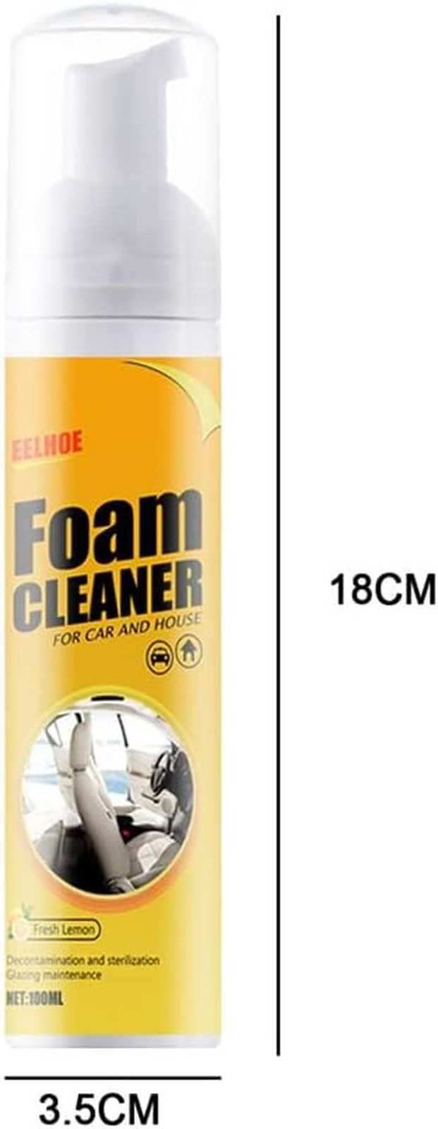 2PCS Multipurpose Foam Cleaner Spray,All-Purpose Household Cleaners for Car and