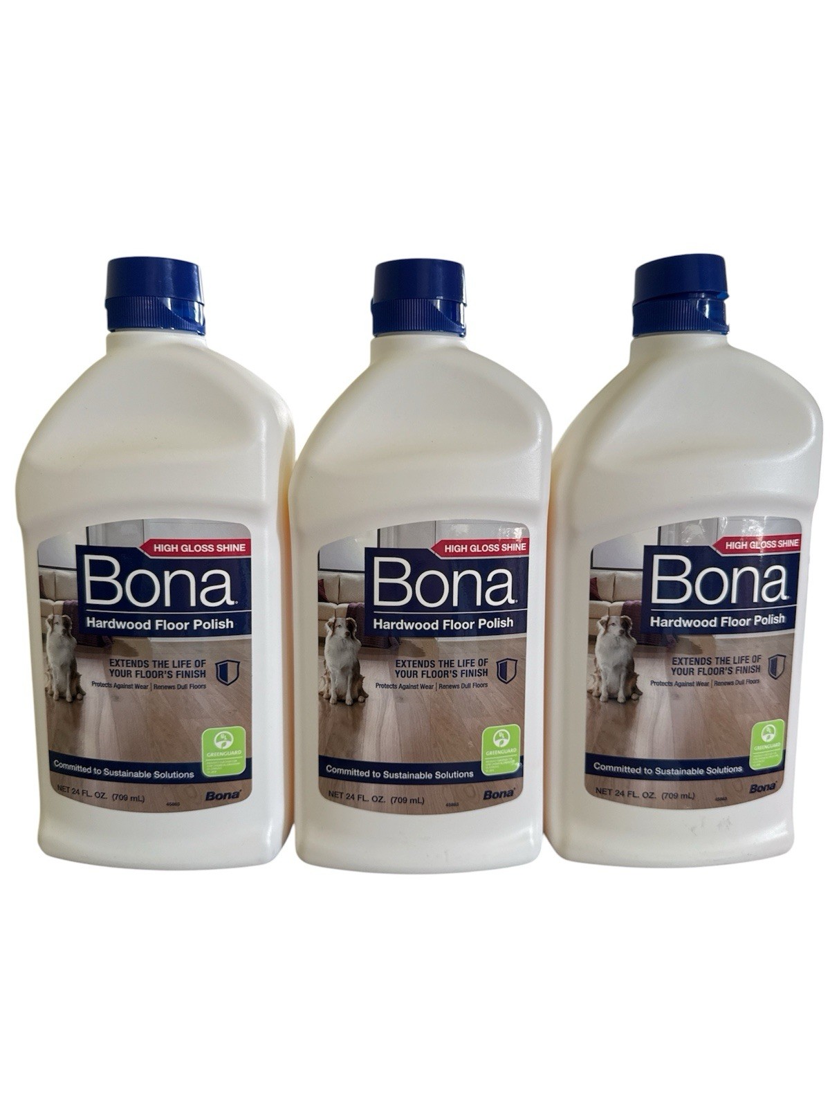 Bona High Gloss Shine Hardwood Floor Polish 24 Fl Oz New & Sealed 3 Pack
