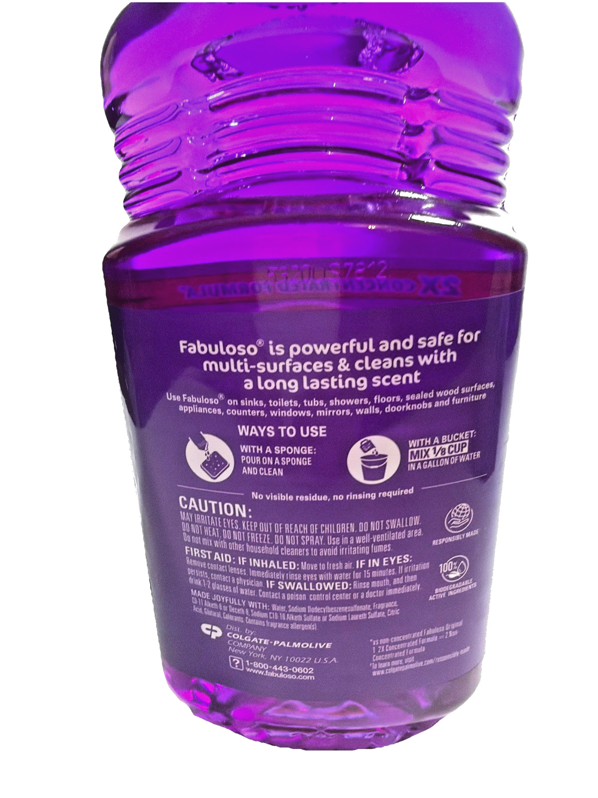 (2) PK Fabuloso Multi-Purpose Cleaner 2X Concentrated Formula Lavender 56oz 10%