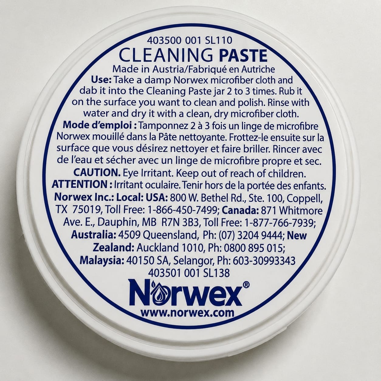 Norwex Cleaning Paste | Multi-Purpose 74 ml Stain Removal, Cleans Dirt & Polish